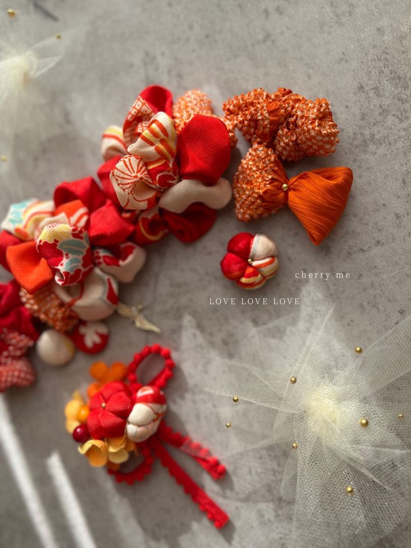 a*i様 七五三　七五三髪飾り　ヘッドドレス　着物髪飾り　リメイク髪飾り　053