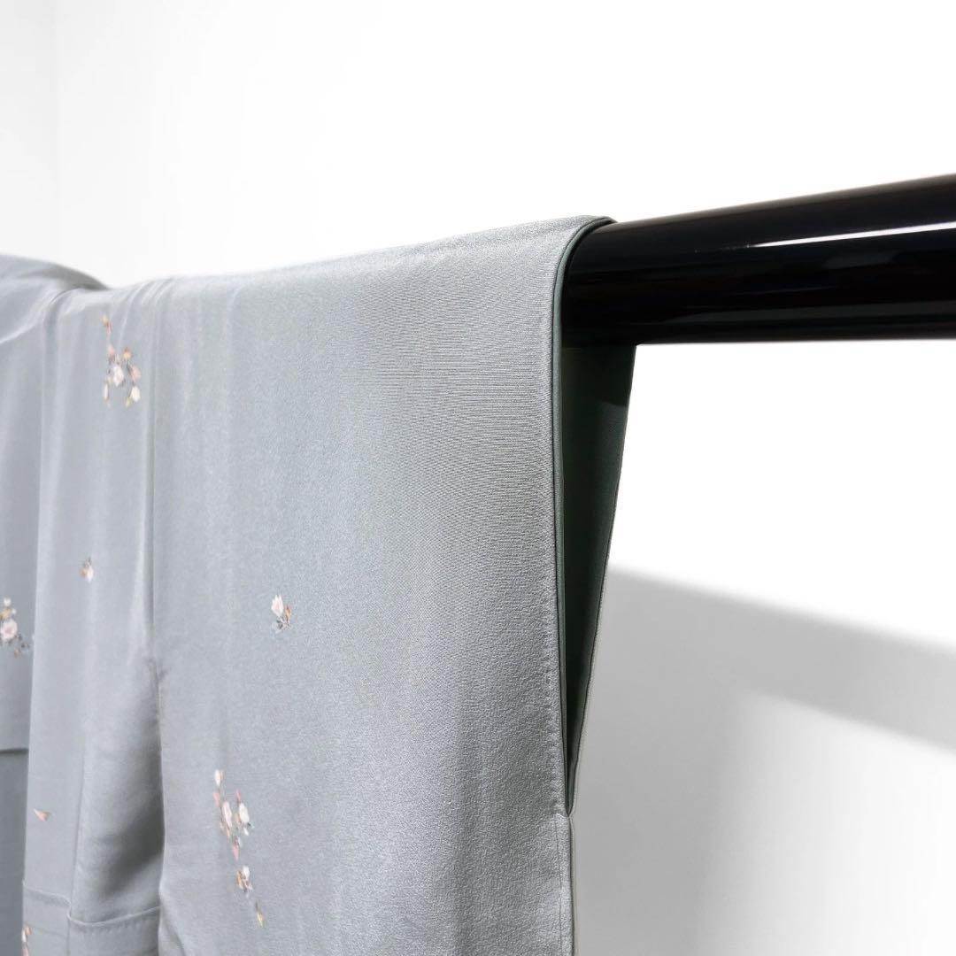 未着用　小紋　桜　蕾　リーフ　着物　112a d