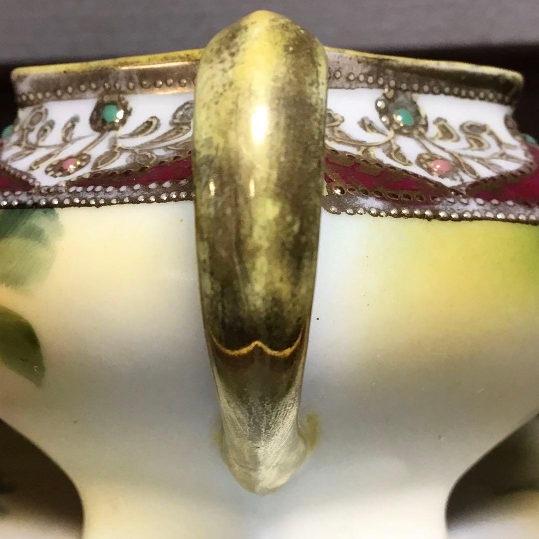 オールドノリタケ◆シュガーポット◆金彩 薔薇