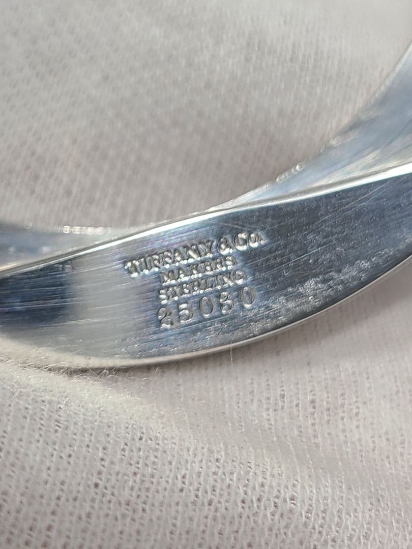 ティファニー　フォトスタンド　オーバル　リボン　925