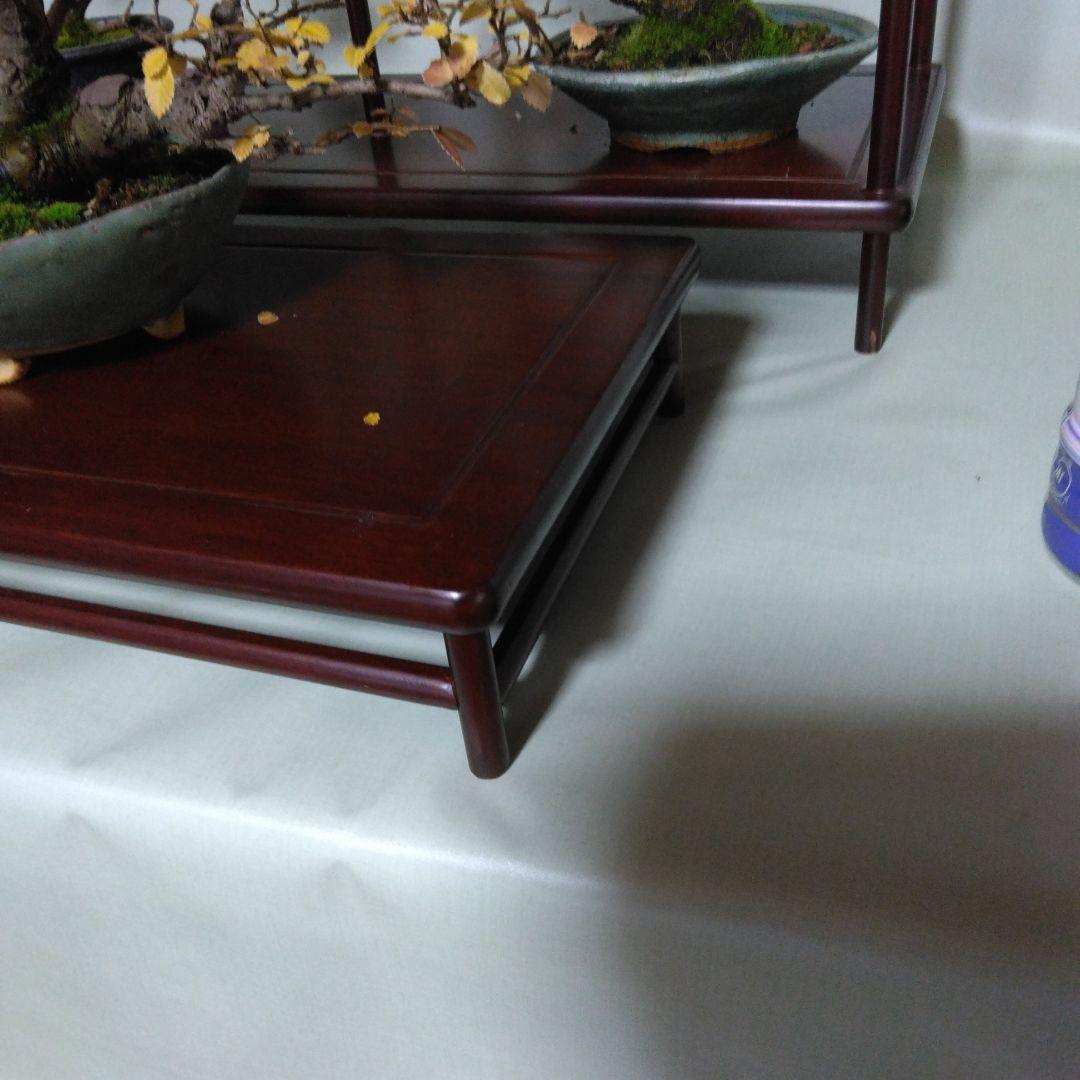盆栽　棚飾り台　添え台付