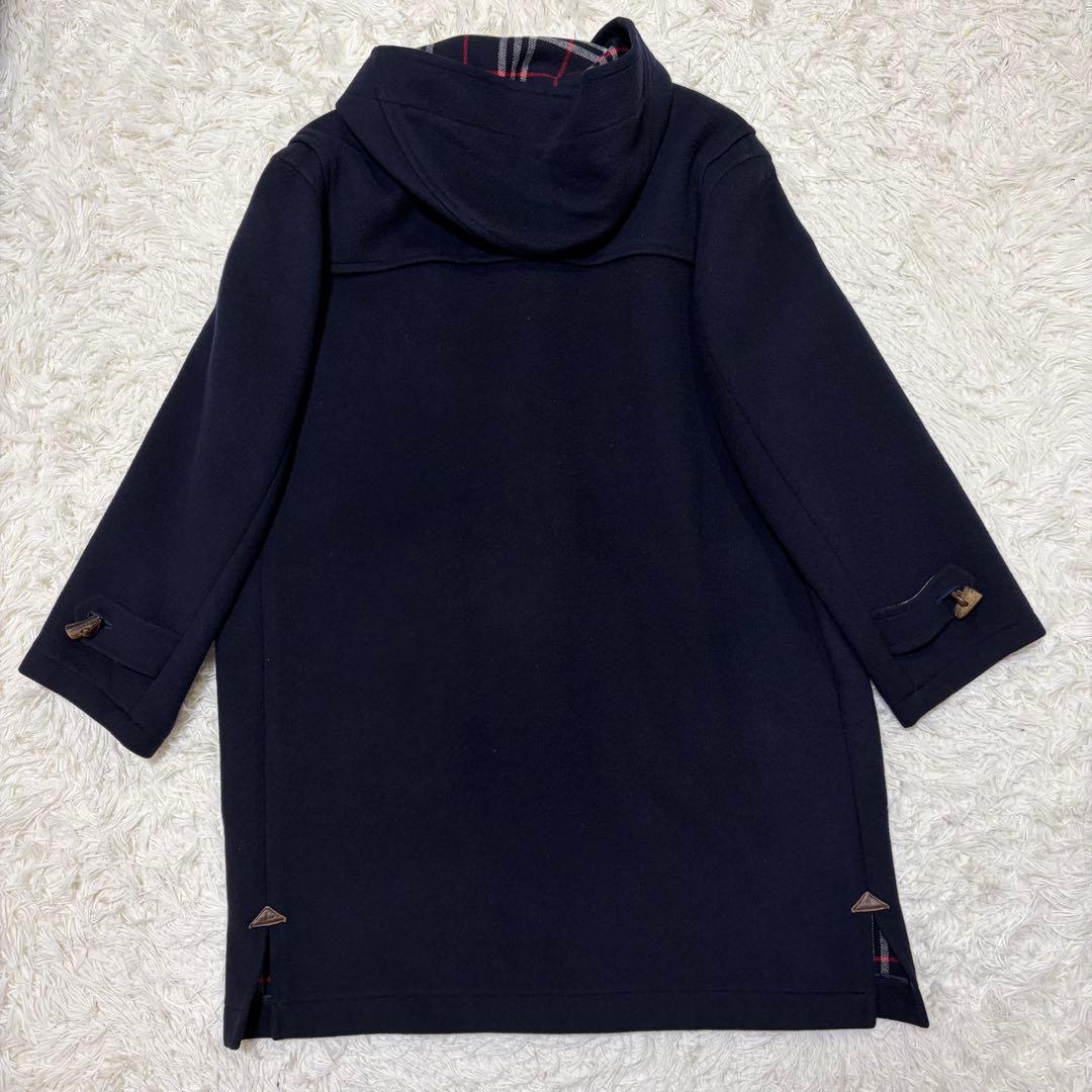 カシミヤ混✨BURBERRY バーバリー　ダッフルコート　ネイビーフリーサイズ