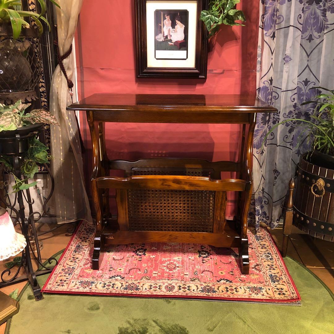 美品　カリモク　ヴィンテージ　コロニアル サイドテーブル