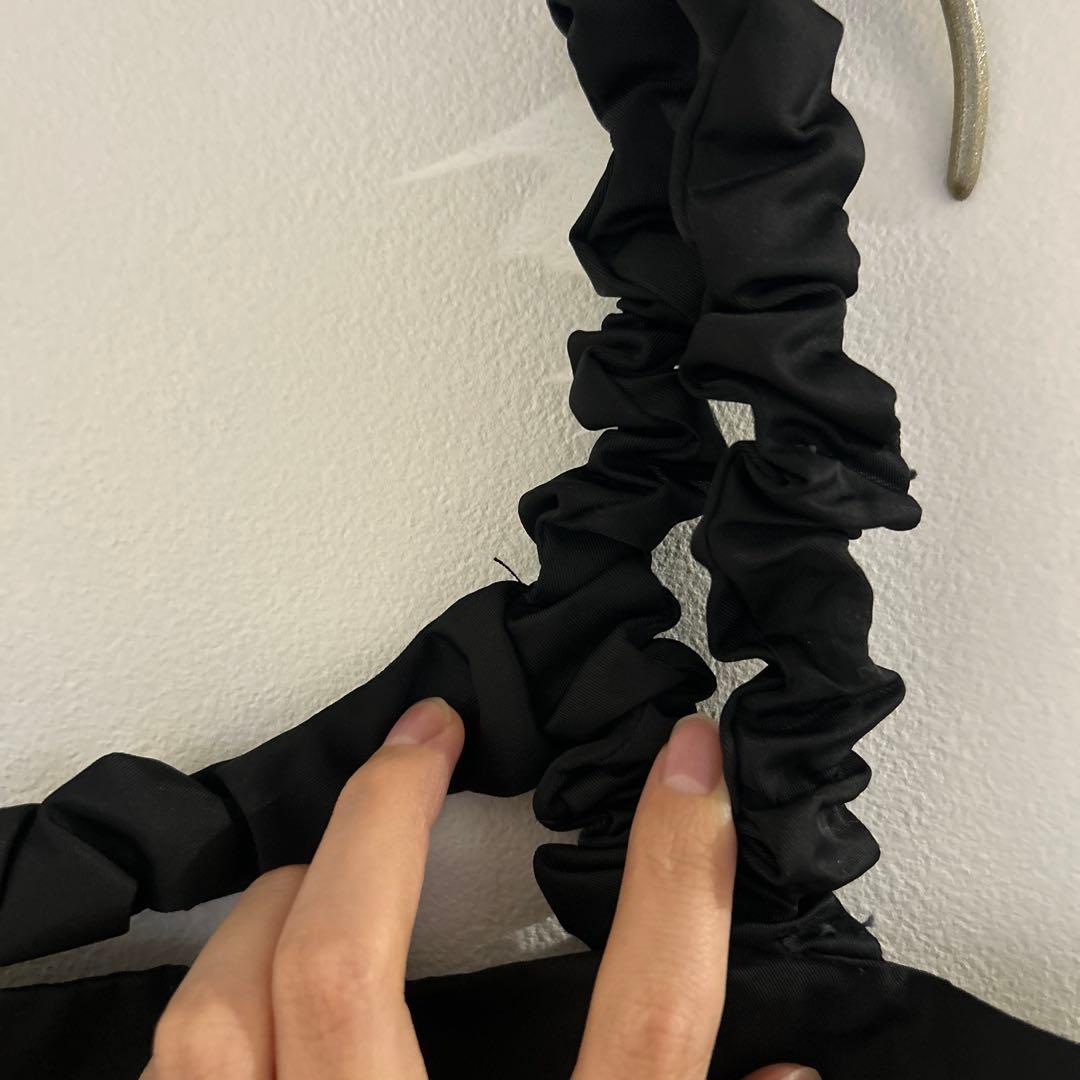 GANNI ナイロンサテンミニドレス