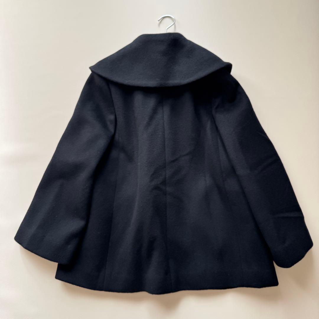 22AW　ルルウィルビー　ビーバーミドル丈コート　ウールコート　ブラック　美品