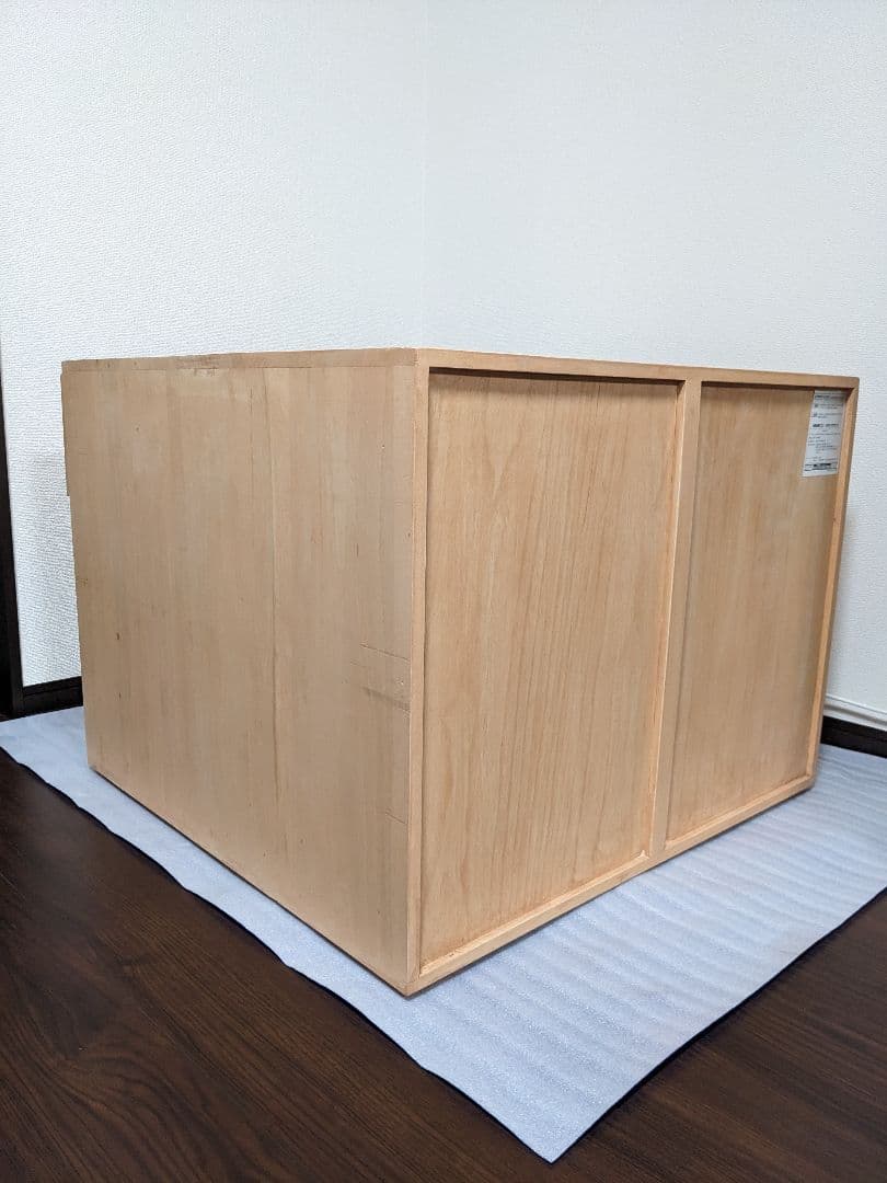 押入れ収納 総桐タンス　引出し3段4個 天然木(桐無垢材）キャスター付き