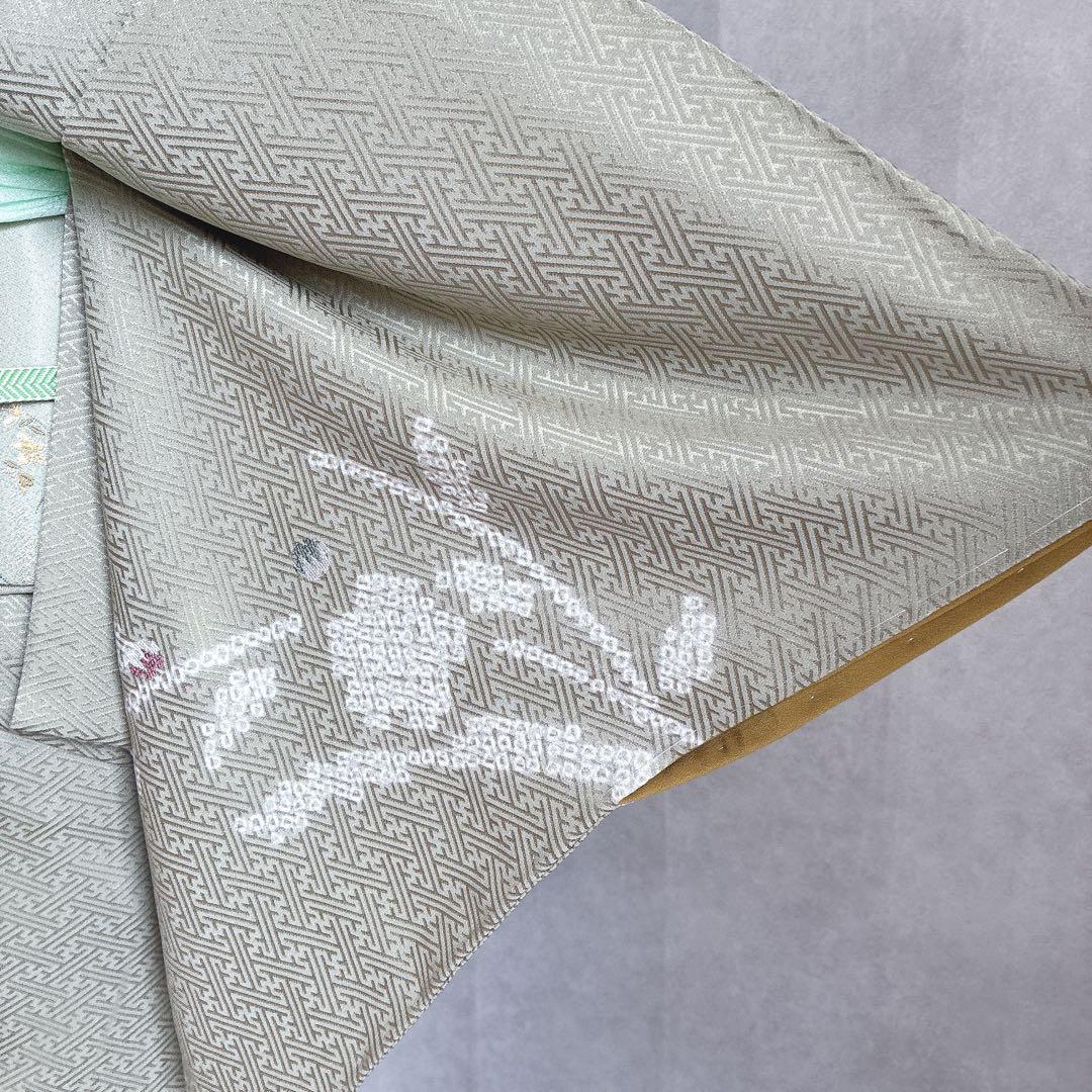 訪問着　フルセット　着物　正絹　入学式　卒業式　しつけ付　絞り　大人の淡色　J3