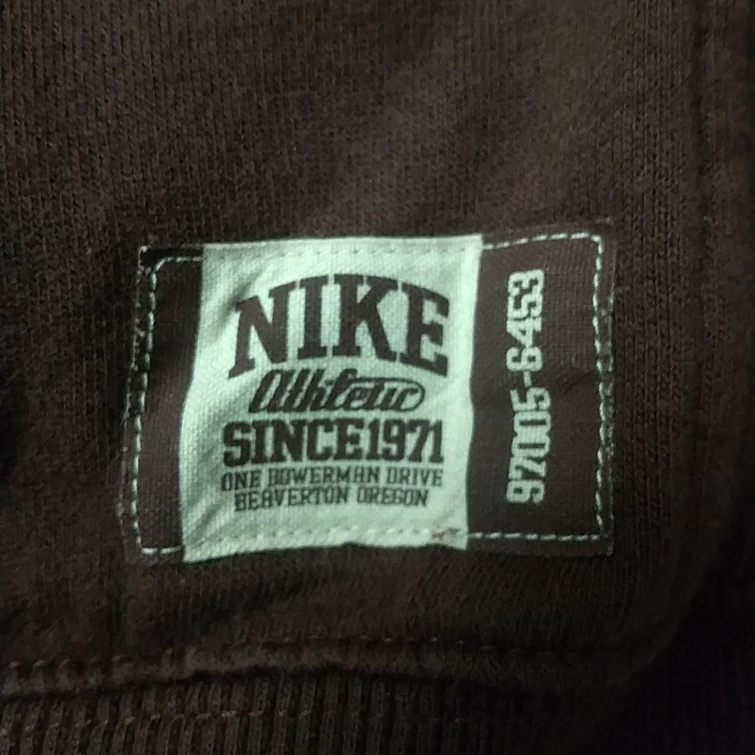 希少サイズ☆ナイキ 刺繍 センターロゴ アーチロゴ スウェット XL ブラウン