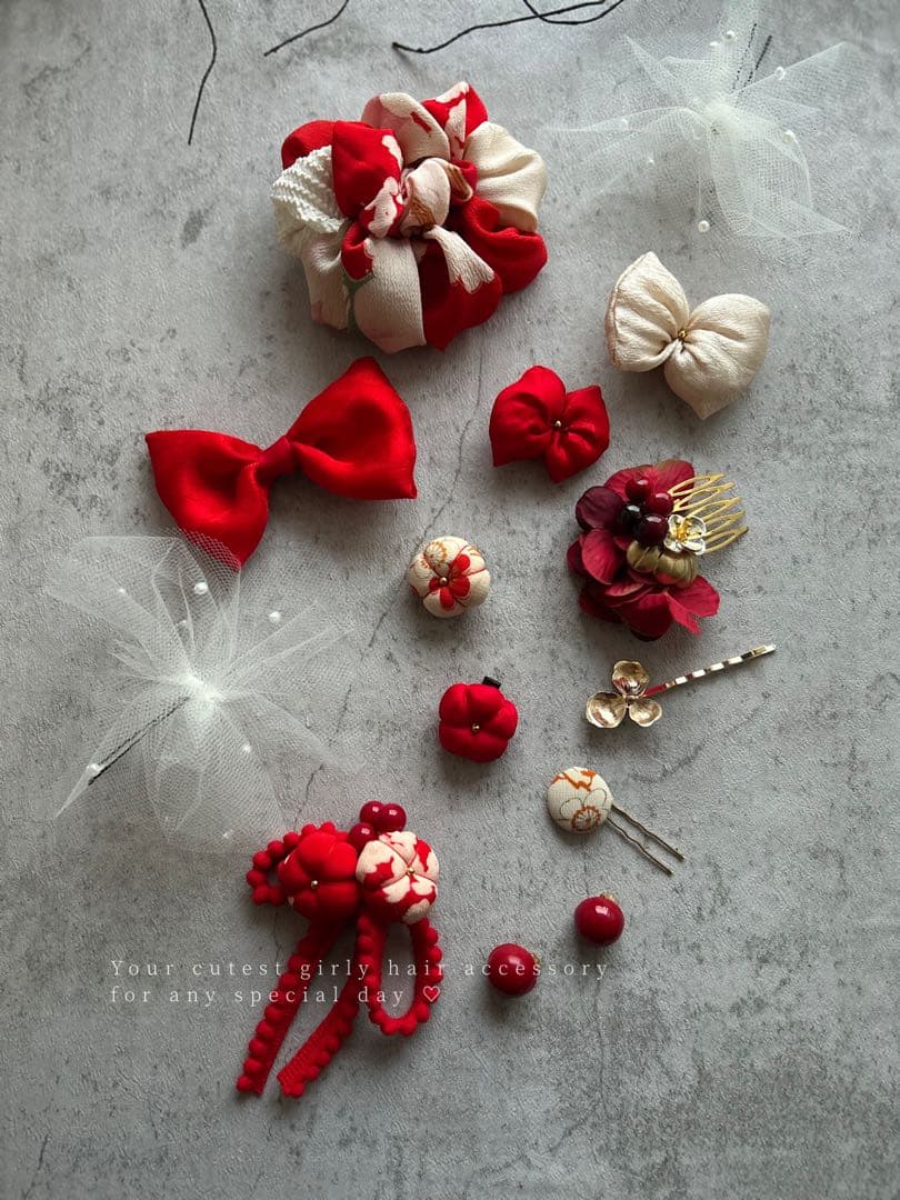 み*う様 七五三　七五三髪飾り　ヘッドドレス　着物髪飾り　リメイク髪飾り　028