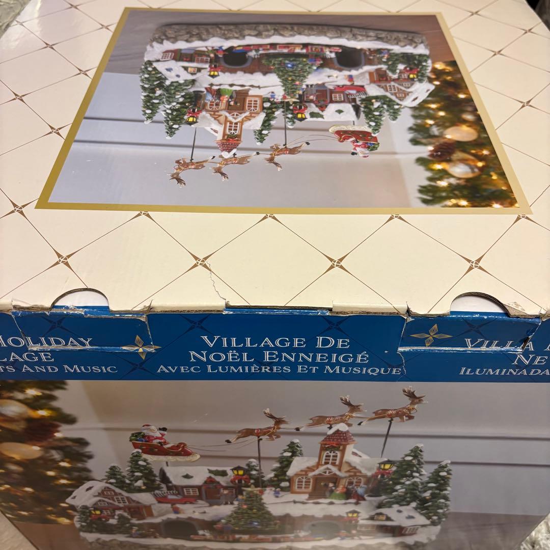 美品✨コストコ クリスマス オルゴール LED付き置物 音楽付き