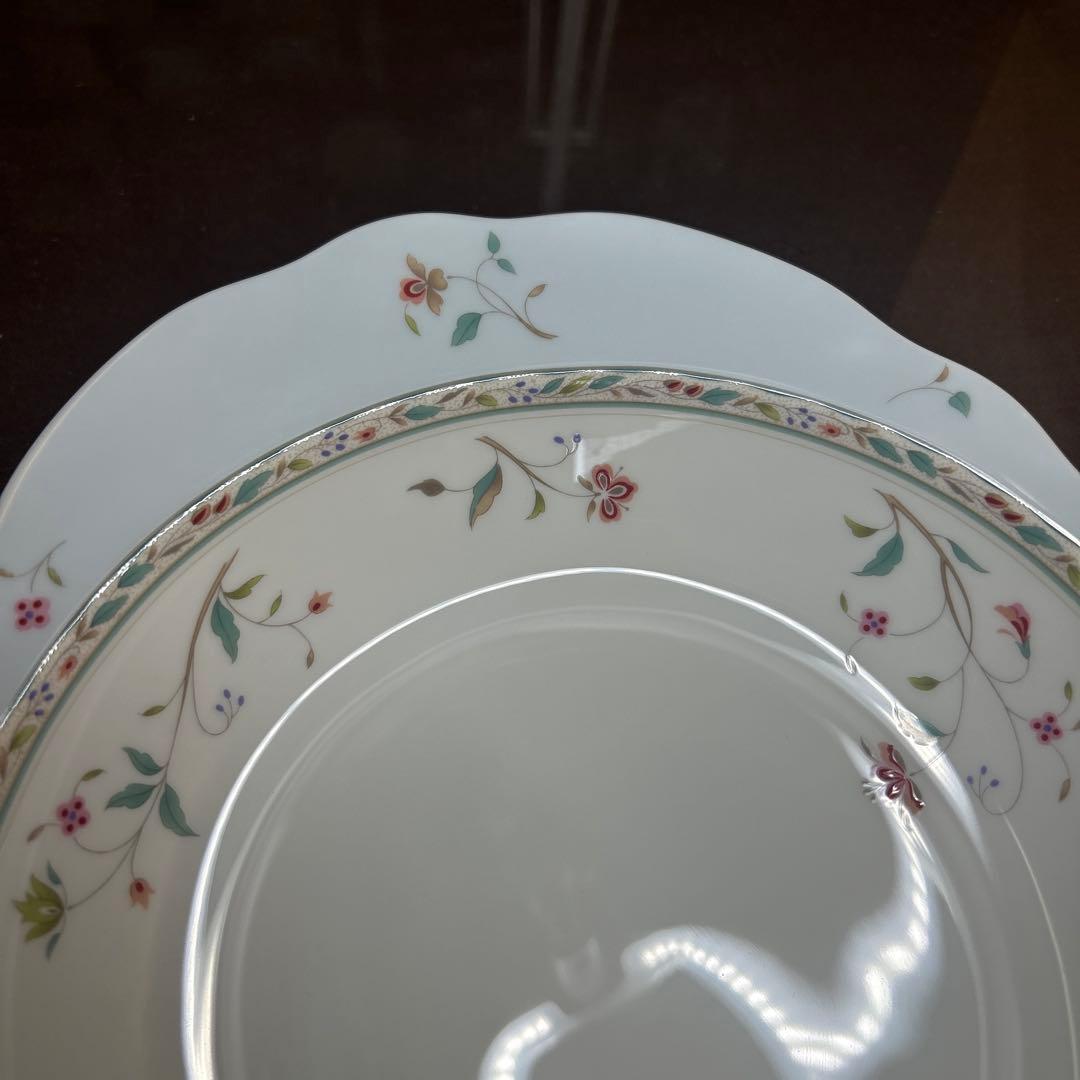 ノリタケ　アフロディーテマグ、花更紗ディーププレート、カトラリーセット　美品