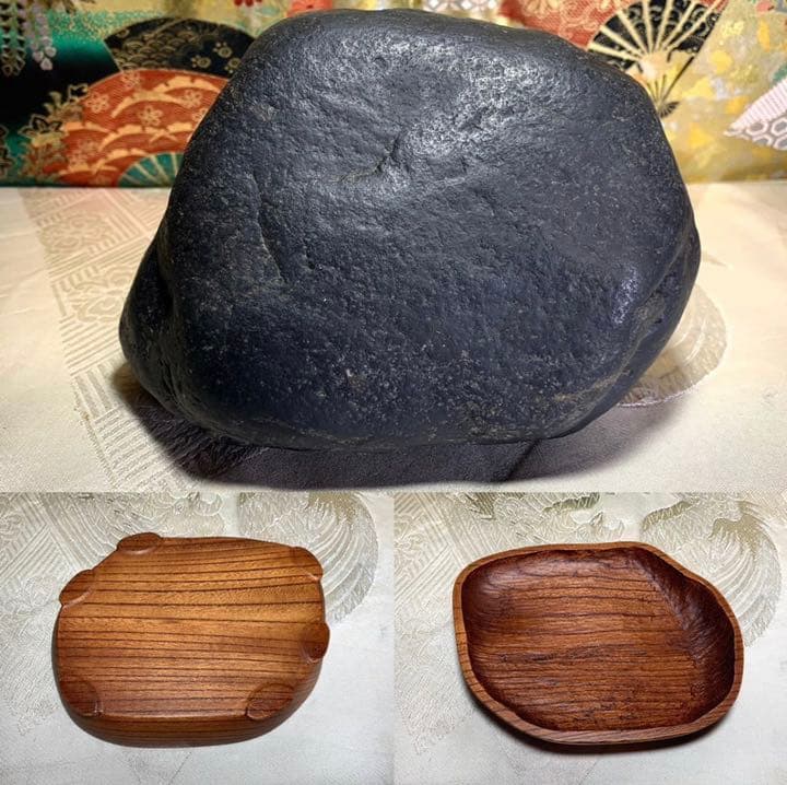 姉川梨地石 横18.5×高13×奥行15(cm) 3.74kg  水石 盆栽