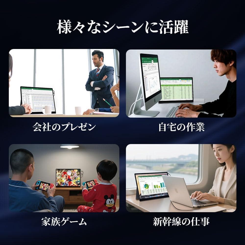 ★うしん★ モバイルモニター 15インチ ポータブルモニター モバイルディ