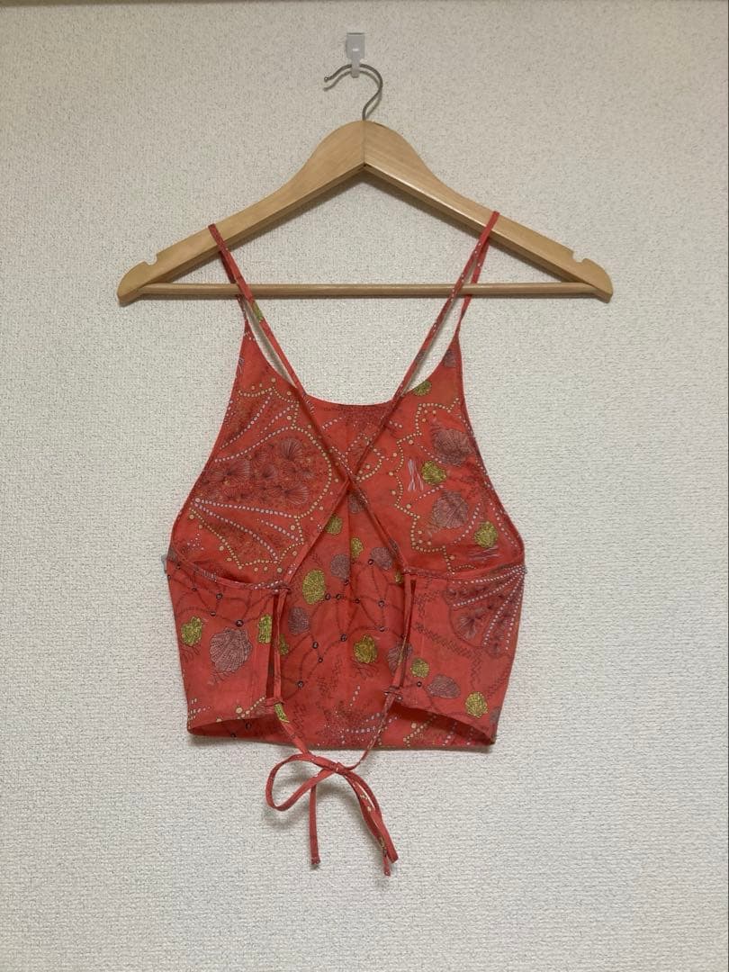 EMILIO PUCCI 貝殻柄　バックオープン クロップド丈キャミソール