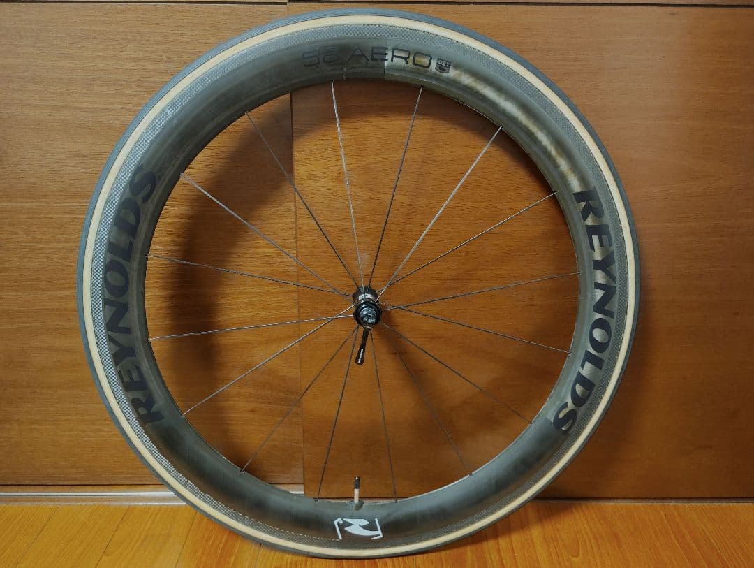 【麦茶】レイノルズ　58AERO　リムブレーキフルカーボンホイール