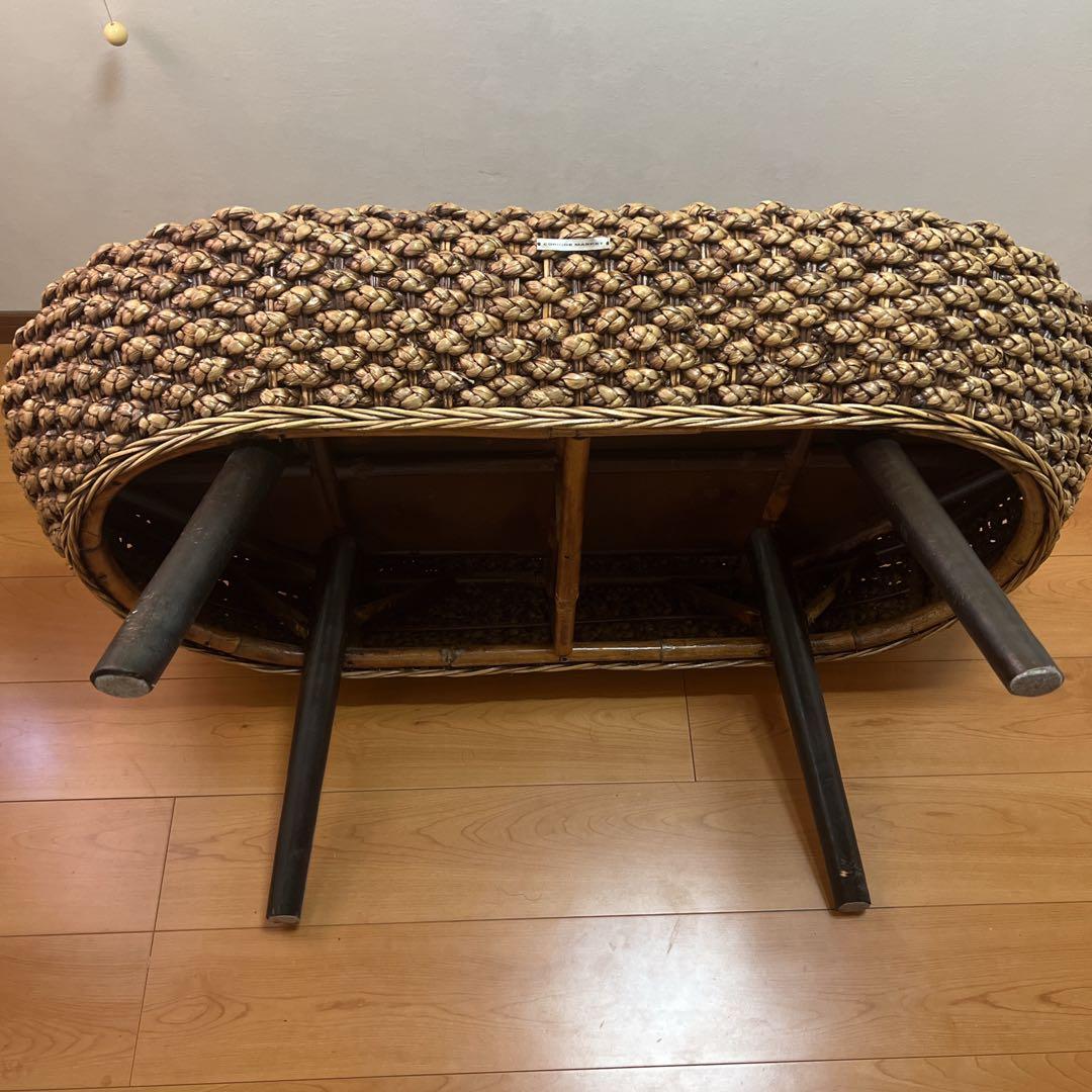 カリッジマーケット ラタン ウォーターヒヤシンス ローテーブル アジアン セブ