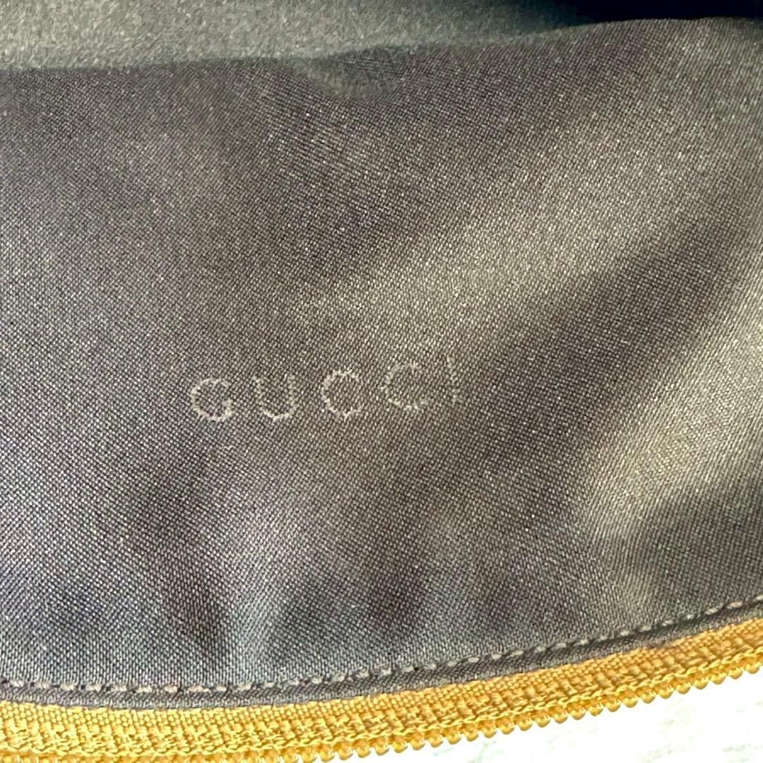 グッチ GGキャンバス アクセサリーポーチ ハンドバッグ ポーチ オレンジ