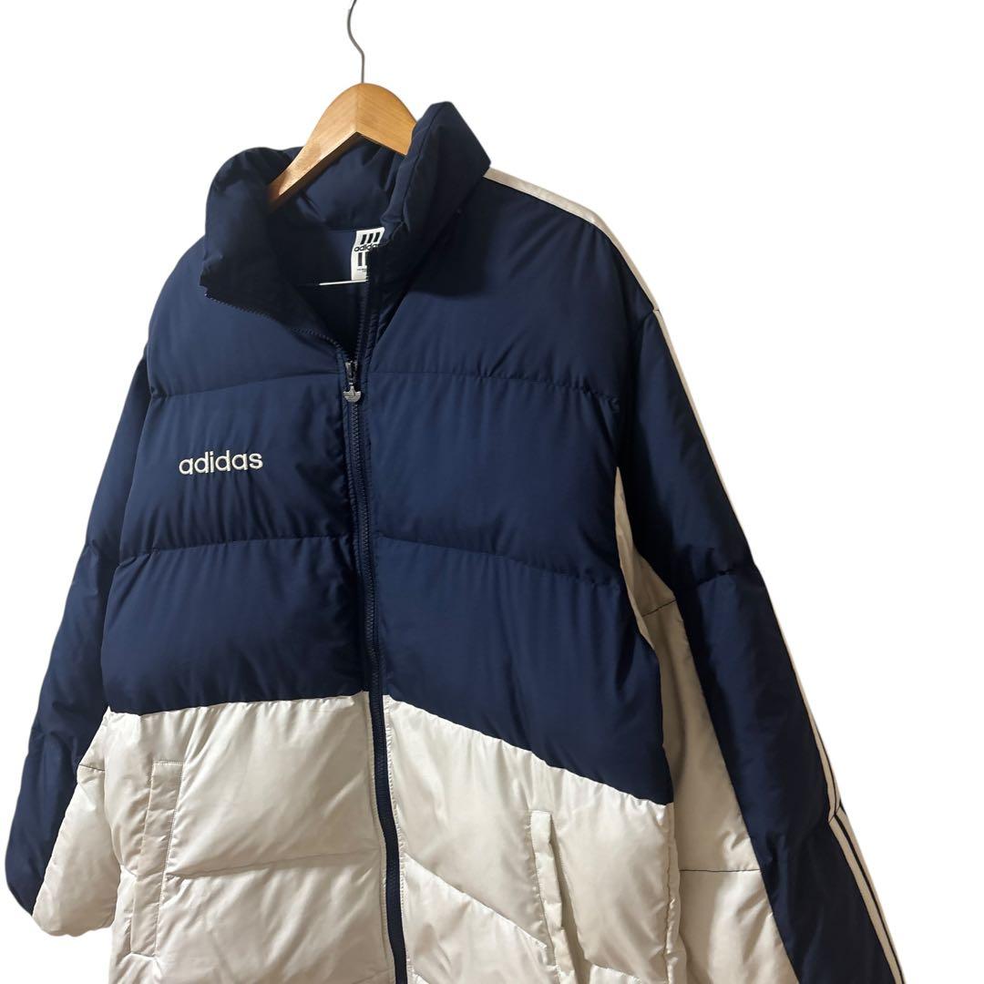 adidas ダウン ジャケット ネイビー/ホワイト 90s ビンテージ