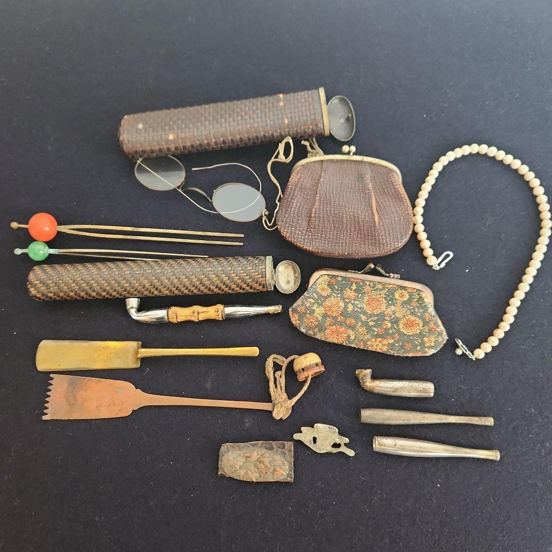 長*月様 メ*ル様 煙管‥古いメガネ入れ‥カンザシいろいろ