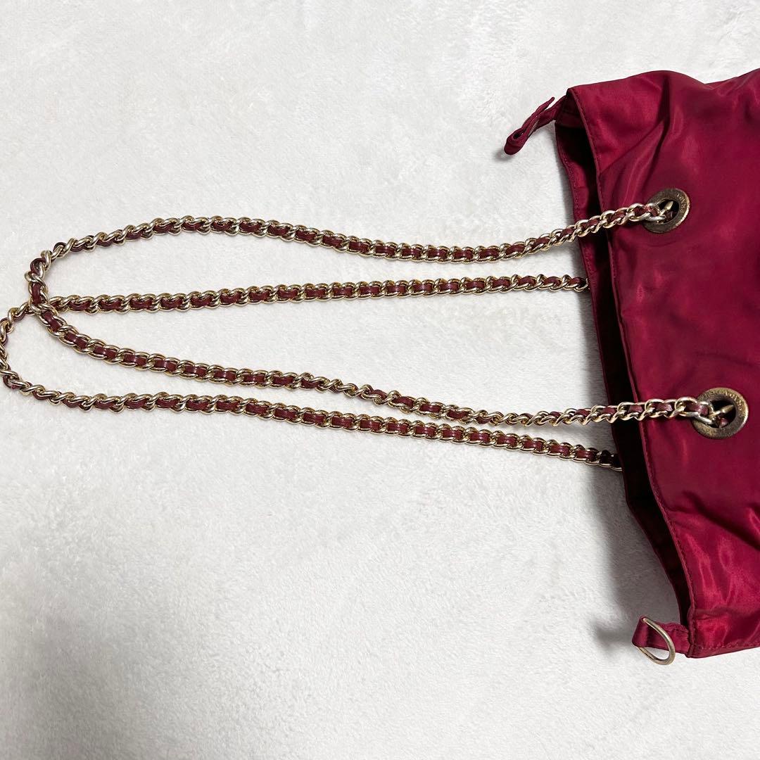 PRADA プラダ ナイロン キルティング チェーン ショルダーバッグ