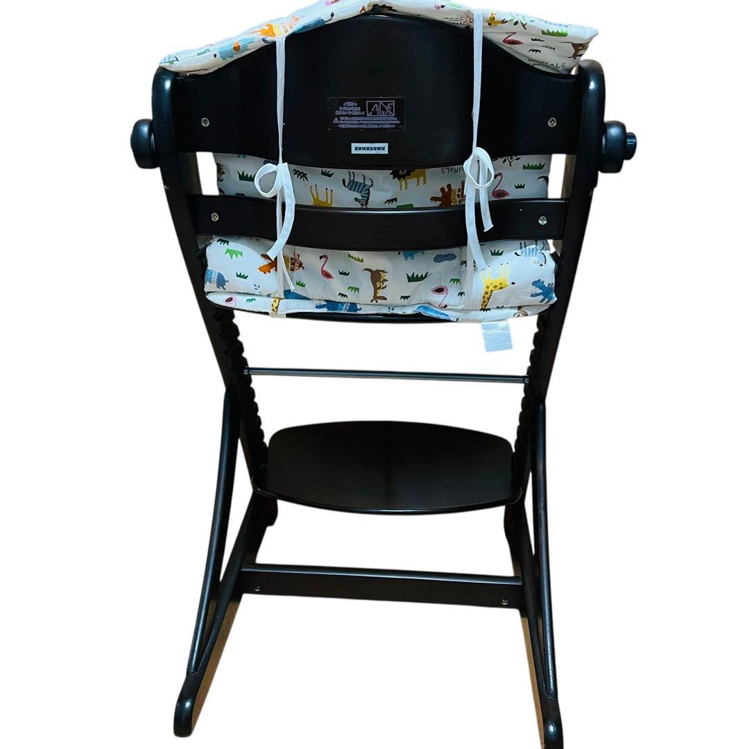 大和屋 すくすくチェアイーエヌテーブル&ガード付　カバー付属　ダークブラウン