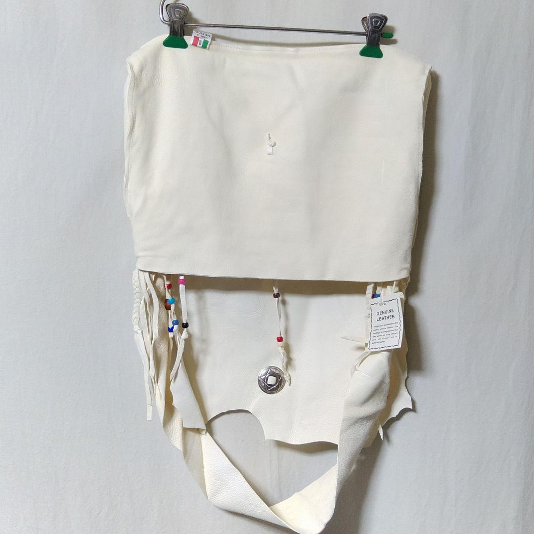 メ*ト様 ネイティブ 本革 ディアスキン ショルダーバッグ メキシコ製 デッドス