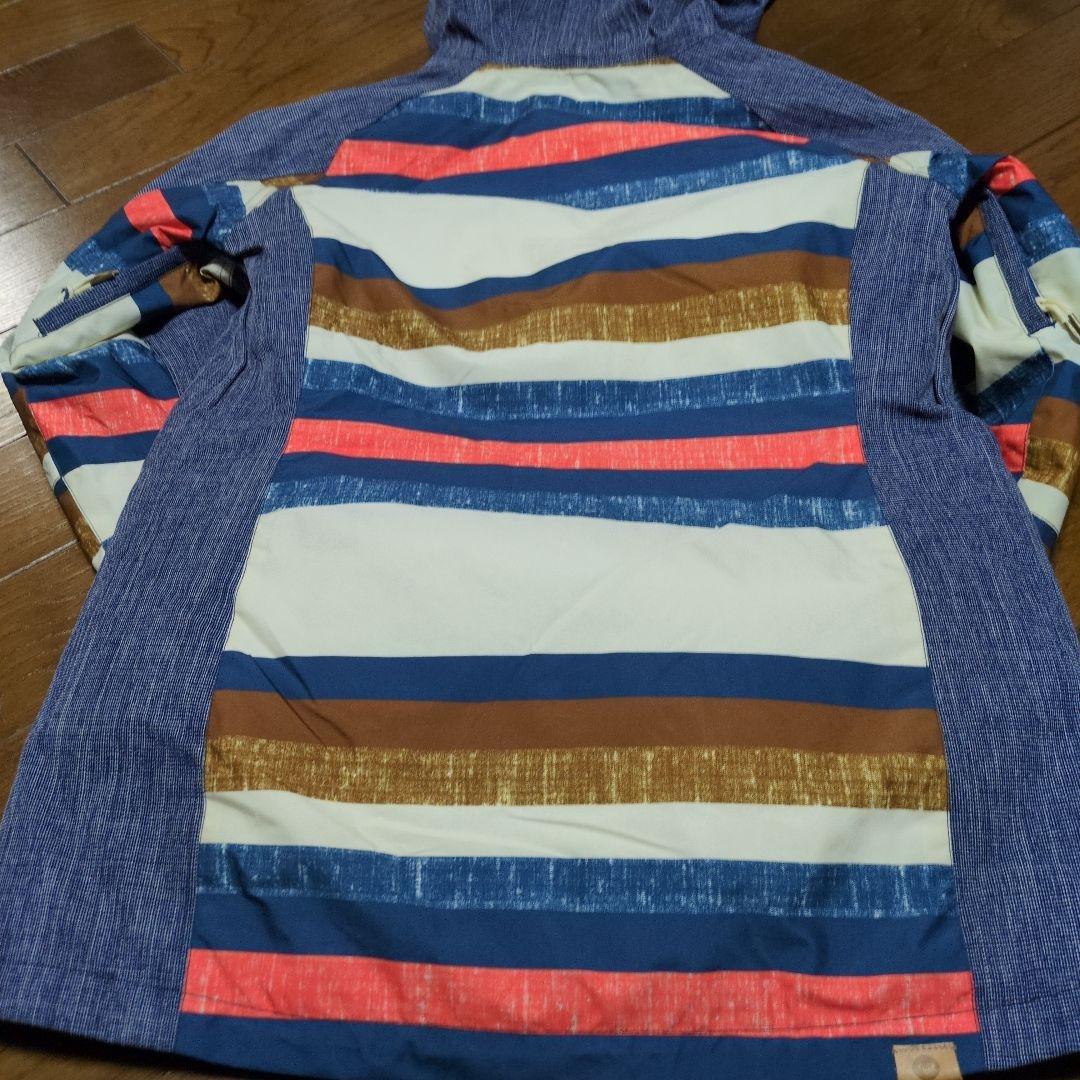 ROXY　スノボウェア　上下セット　Ｍ　ボーダー　デニム風　ビブパンツ