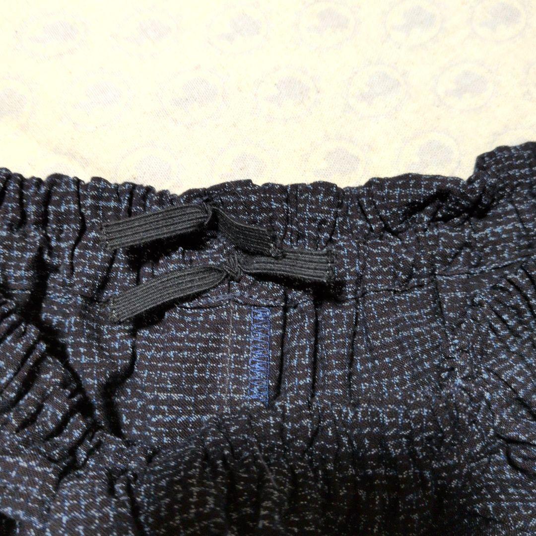 書生絣、久留米絣のワイドギャザーパンツ☆ハンドメイド