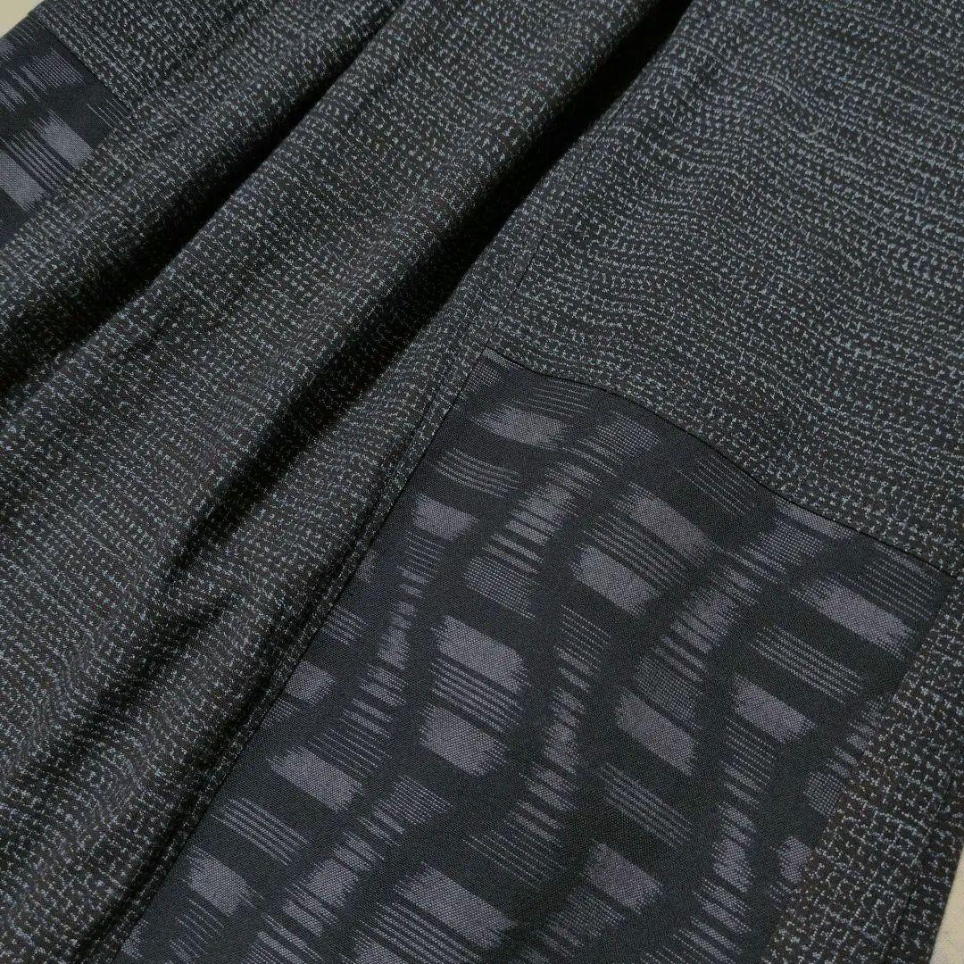 書生絣、久留米絣のワイドギャザーパンツ☆ハンドメイド