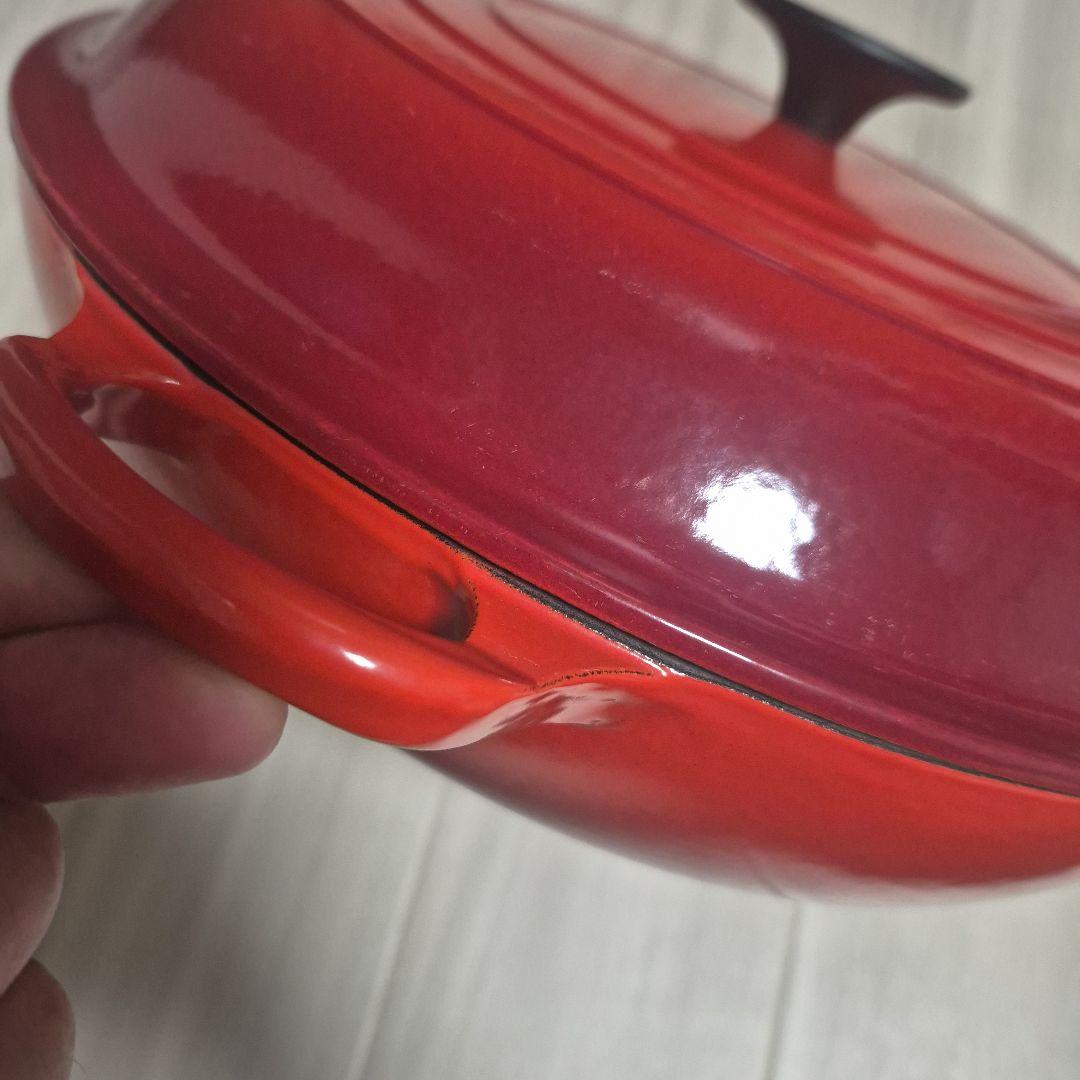 ル.クルーゼ　ビュッフェ　キャセロール　３０cm　チェリーレッド　約５kg　美品
