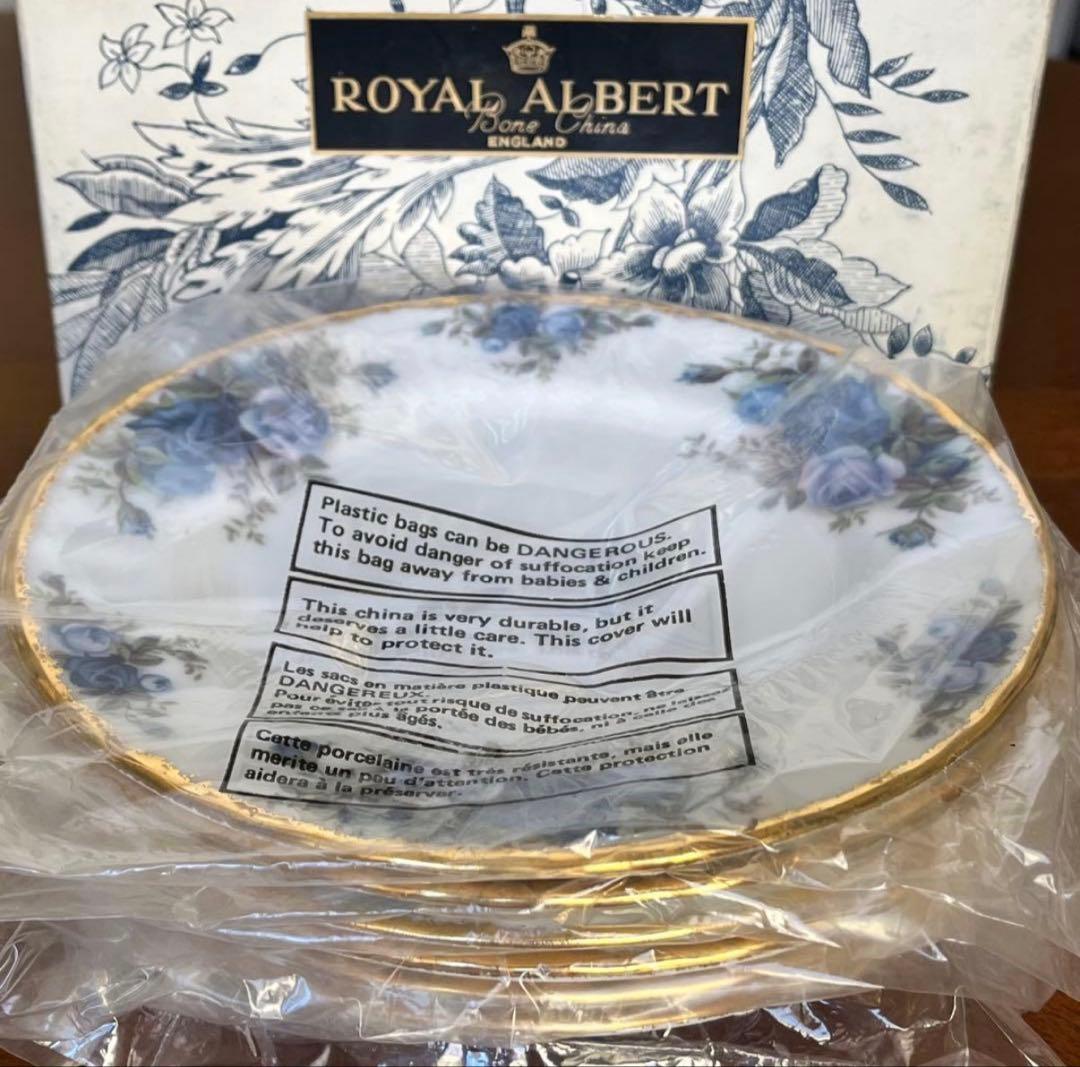【美品】英国製　ロイヤルアルバート★ムーンライトローズ★ケーキ皿　3枚
