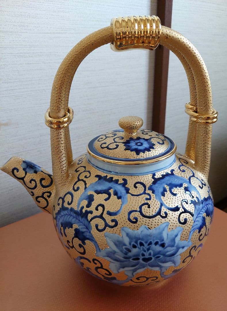 中国美術 中国台湾省 林三江 水注 飾り 置物 24金手工描金