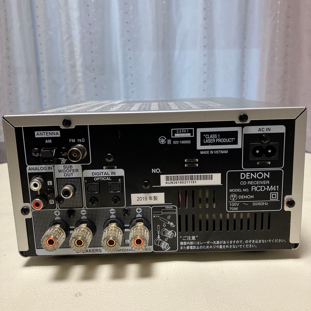 DENON CDレシーバー RCD-M41 動作品 2019年製スピーカー別売り