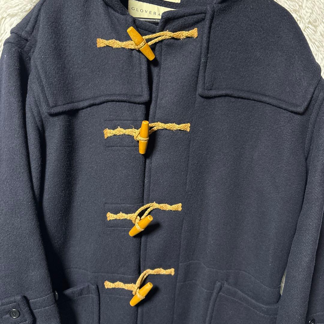 グローバーオール✨　ダッフルコート　白タグ　ネイビー　ウール　XL
