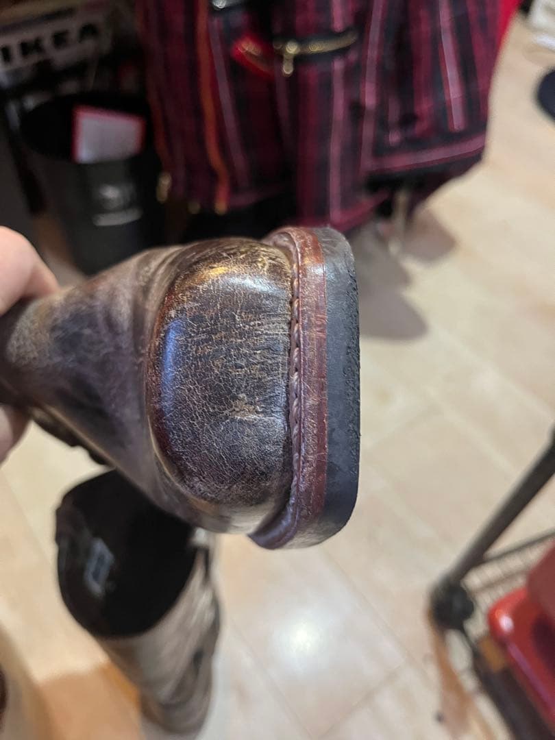 I*N様 フライ FRYE ハーネス リングブーツ 10D ビンテージ加工 米国