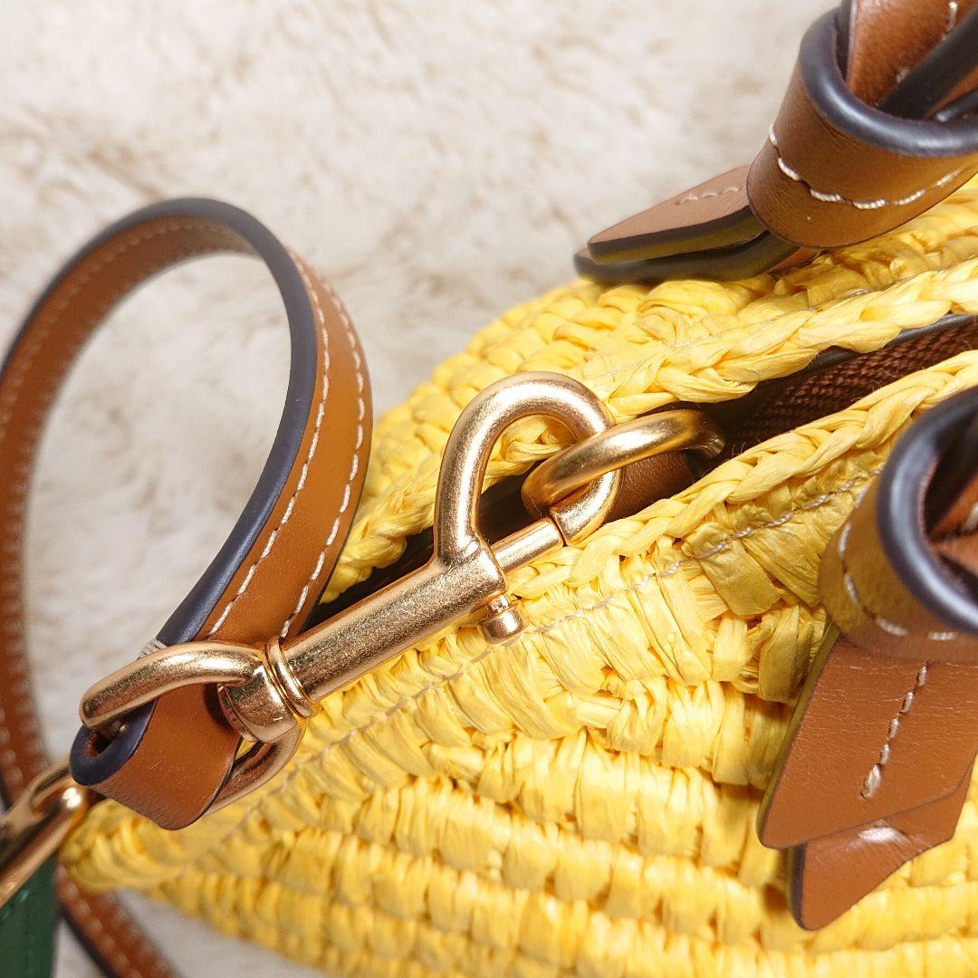 ケイトスペード レモン ドロップ ストロー クロスボディ トートバッグ イエロー