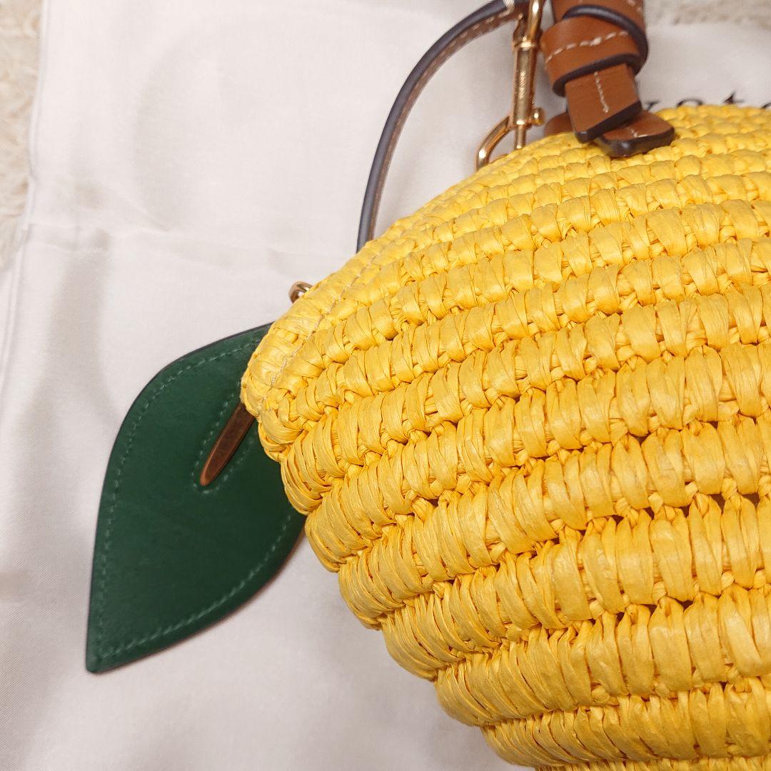 ケイトスペード レモン ドロップ ストロー クロスボディ トートバッグ イエロー