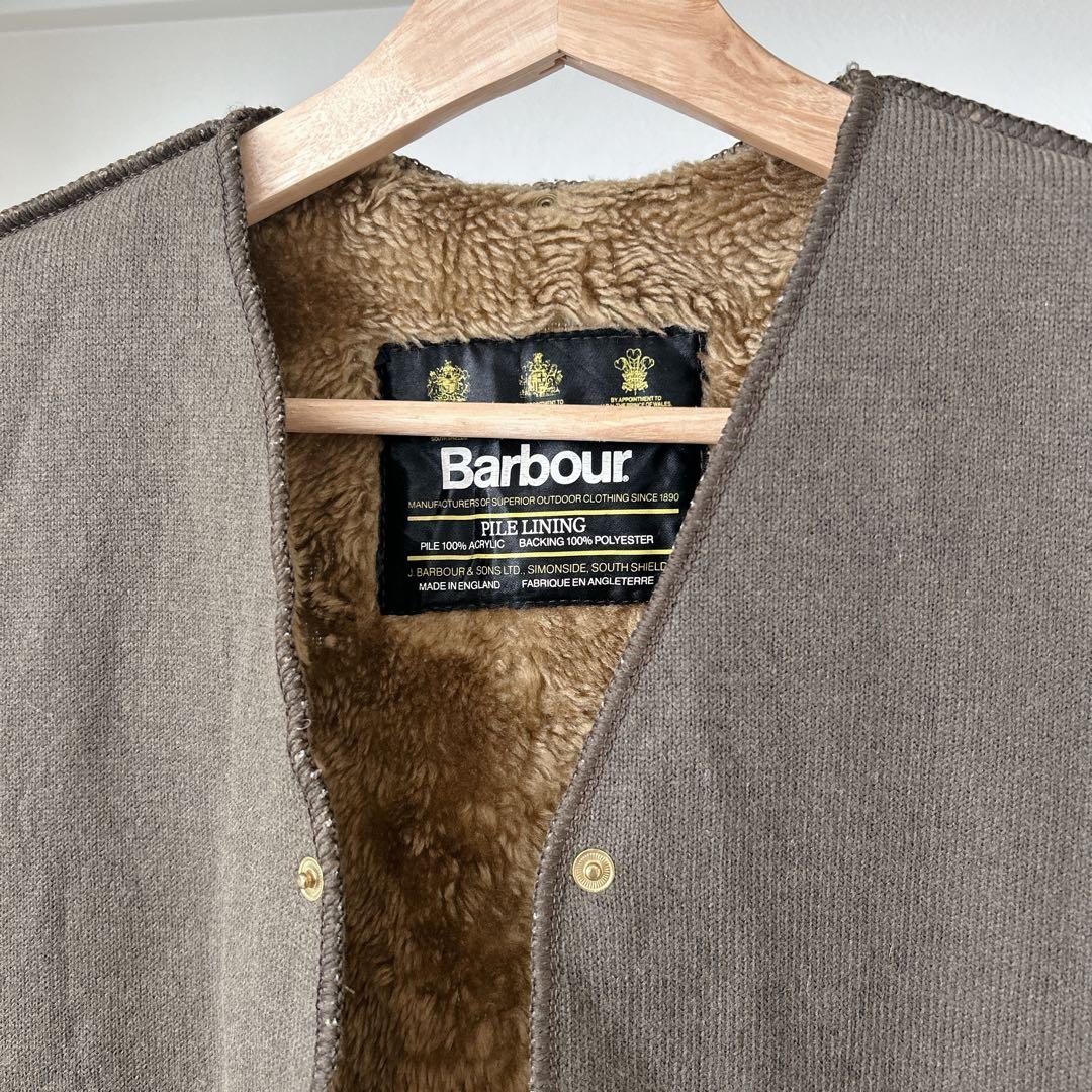 90s ビンテージ barbour バブアー ボアライナー ベスト 3ワラント