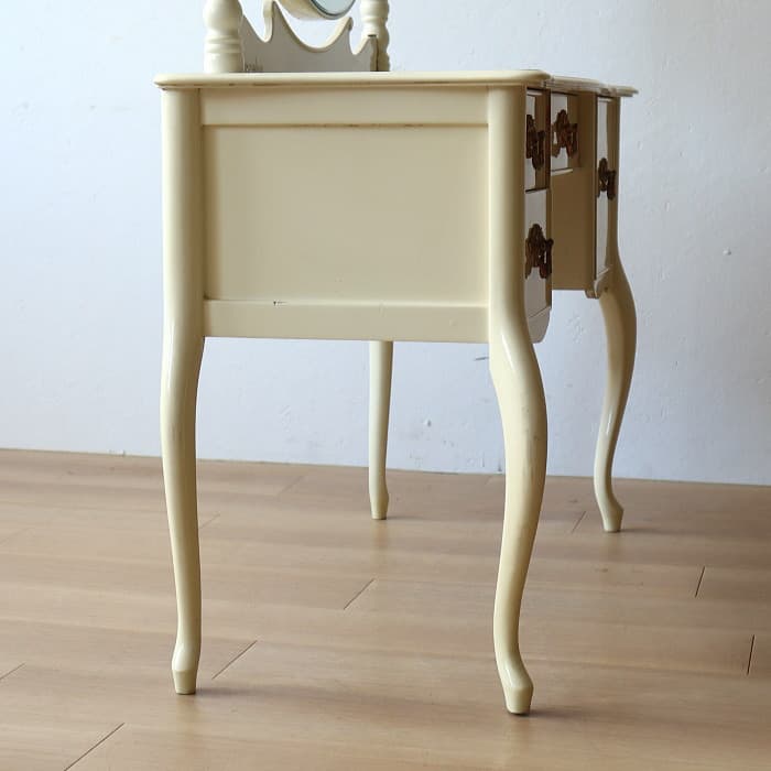 ヴィンテージ シャビーシック ドレッサー ホワイト ピアノ塗装 古家具