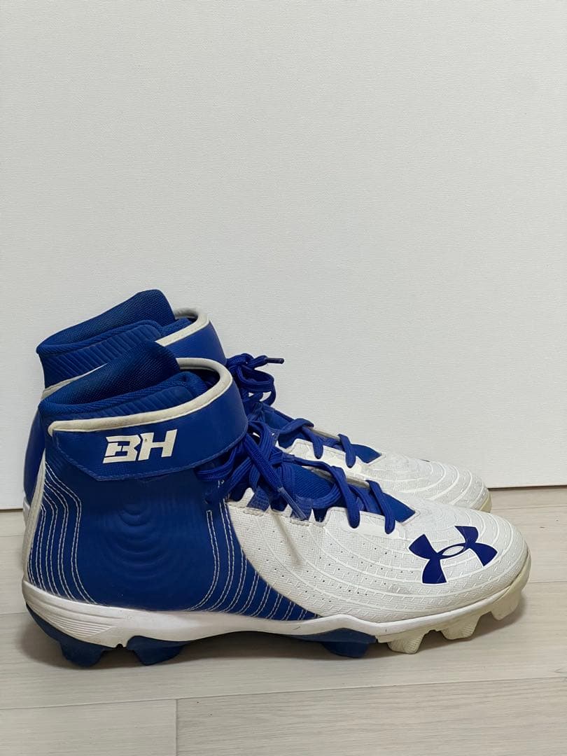 アンダーアーマー Harper モデル　ブルー ポイントスパイク26cm 中古品
