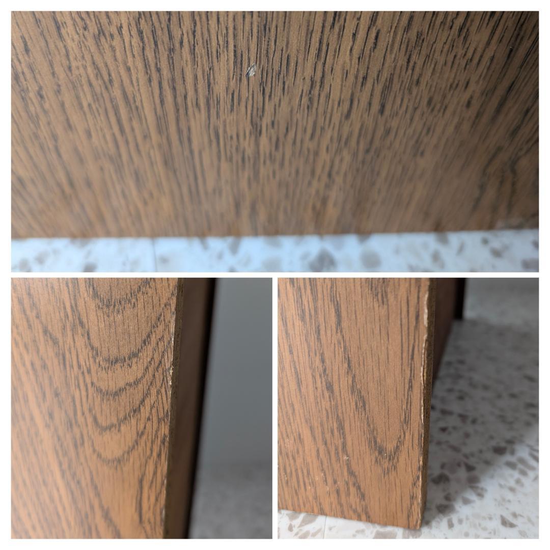 80s ビンテージ ウッドシェルフ 木製 引出し付き 飾り棚 ミニ キャビネット