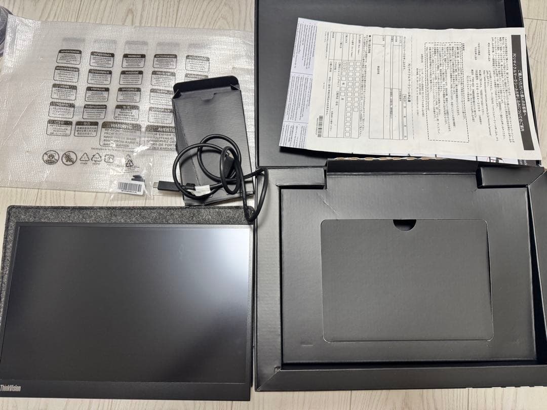 Lenovo ThinkVision M14d 保証付、付属品一式あり