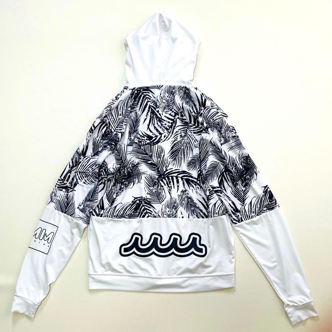 6163　6164【美品】ムータマリン　上下セット　ボタニカル　リーフ　ホワイト