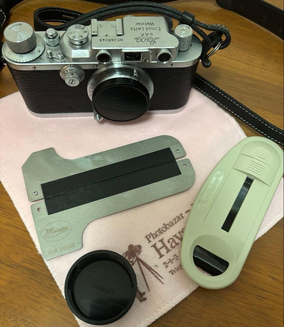 バルナックleicaとElmar 5cm 美品　早田カメラ購入　おまけ多数付