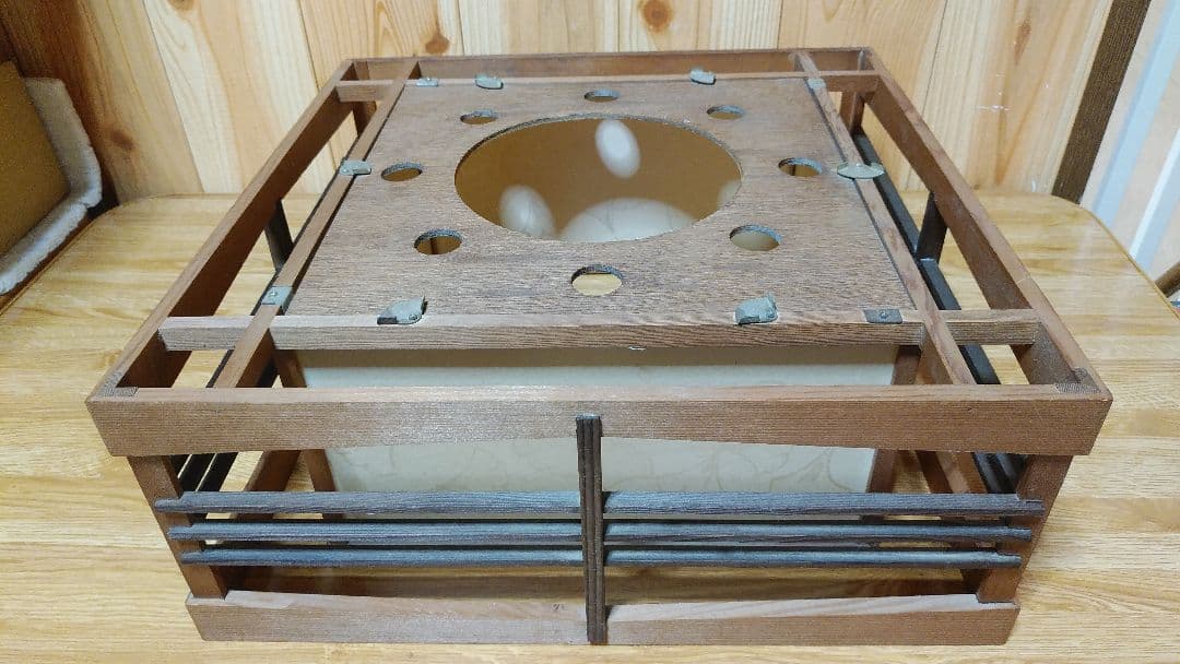 昭和レトロ　ナショナル 松下電工 照明器具 昭和49年頃　木製枠　中古