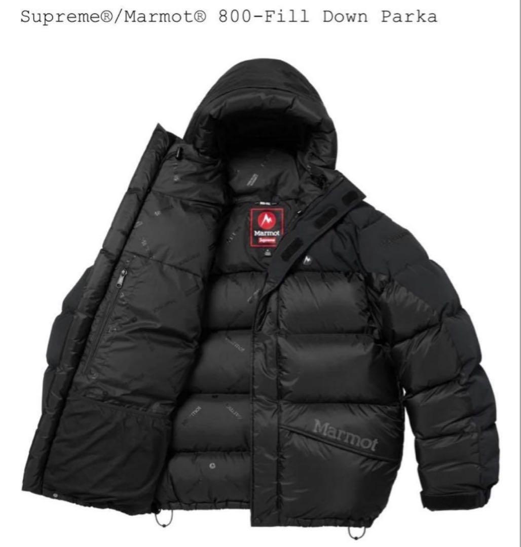 Supreme Marmot 800-Fill Down Parka M 黒