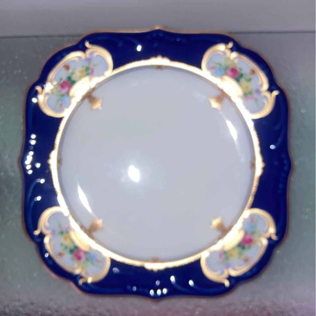 大倉陶園　エンプレスローズ プレート　6枚セット　瑠璃