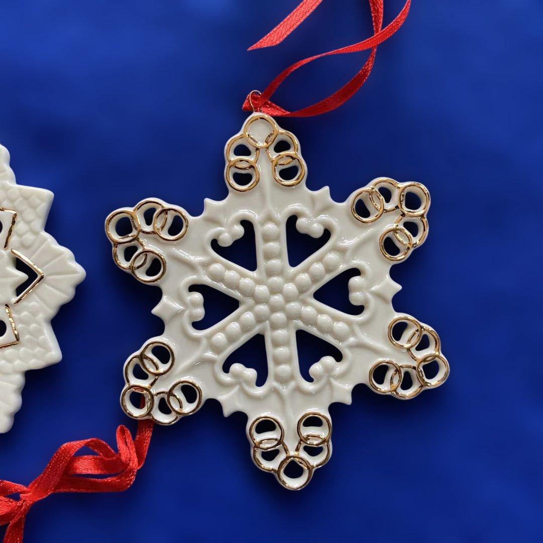 レノックス社製　雪の結晶オーナメント12個セット