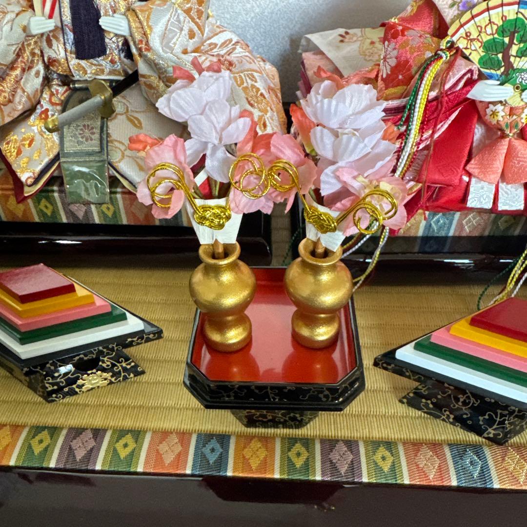 祐月　雛人形　初節句　収納飾り箱付きタイプ