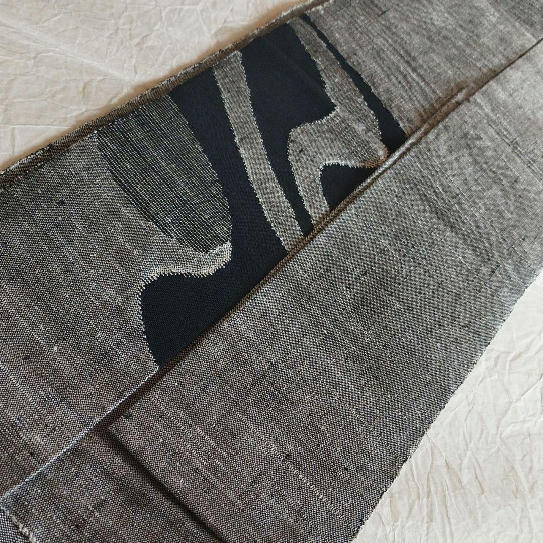 正絹　手織り真綿紬名古屋帯